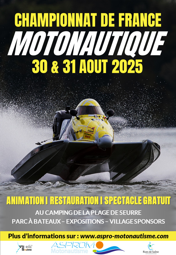 Affiche GP Motonautique à Seurre 2025